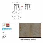 Tabela e rrumbullakët e kopshtit bashkëkohor Varaschin Link, H 75 cm Viadurini