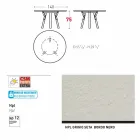 Tabela e rrumbullakët e kopshtit bashkëkohor Varaschin Link, H 75 cm Viadurini