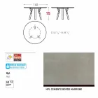 Tabela e rrumbullakët e kopshtit bashkëkohor Varaschin Link, H 75 cm Viadurini