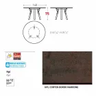 Tabela e rrumbullakët e kopshtit bashkëkohor Varaschin Link, H 75 cm Viadurini