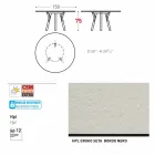 Tabela e rrumbullakët e kopshtit bashkëkohor Varaschin Link, H 75 cm Viadurini