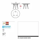 Tabela e rrumbullakët e kopshtit bashkëkohor Varaschin Link, H 75 cm Viadurini