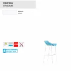 Karrige verore Varaschin e vendosur në çelik dhe pëlhurë Viadurini