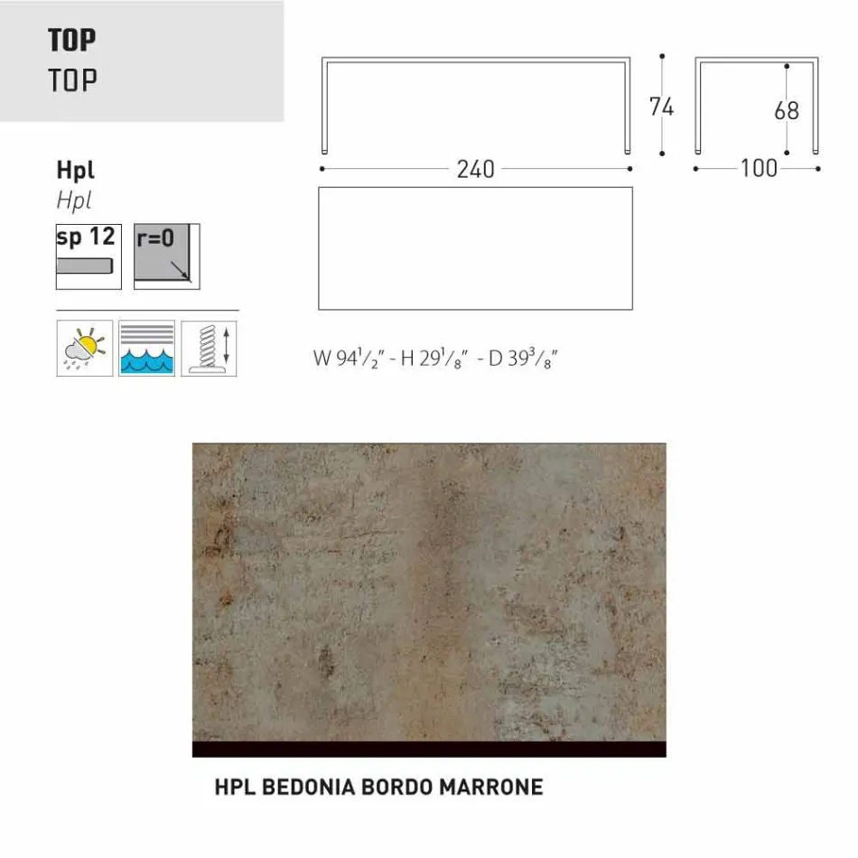 Kopsht Varaschin Victor ose tavolinë ngrënie shtëpie, dizajn modern Viadurini