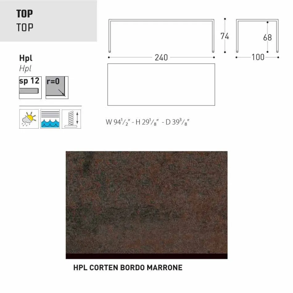 Kopsht Varaschin Victor ose tavolinë ngrënie shtëpie, dizajn modern Viadurini