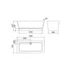 Vaskë e bardhë e pavarur në sipërfaqe të ngurtë Prodhuar në Itali - Kleopatra Viadurini