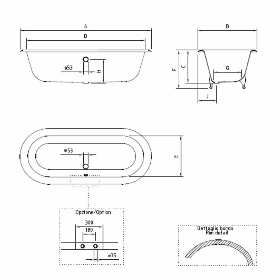 Vaskë me stil të pavarur të Dizajnit të Vjetër në Gize, Made in Italy - Naima Viadurini