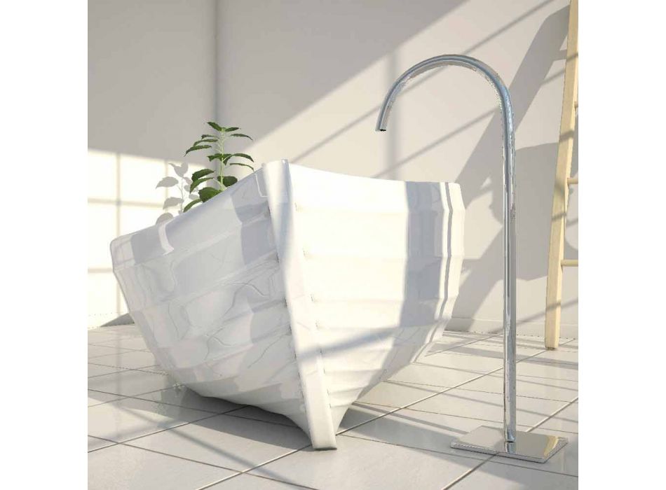 Vaskë Designer në formë si një varkë Oqeani Made in Italy Viadurini