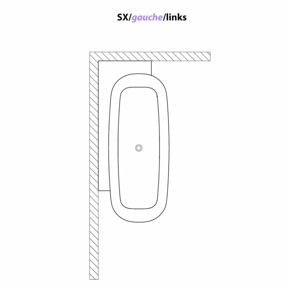 Vaskë e pavarur nga stili modern i dizajnit të bardhë - Lipperiavas1 Viadurini