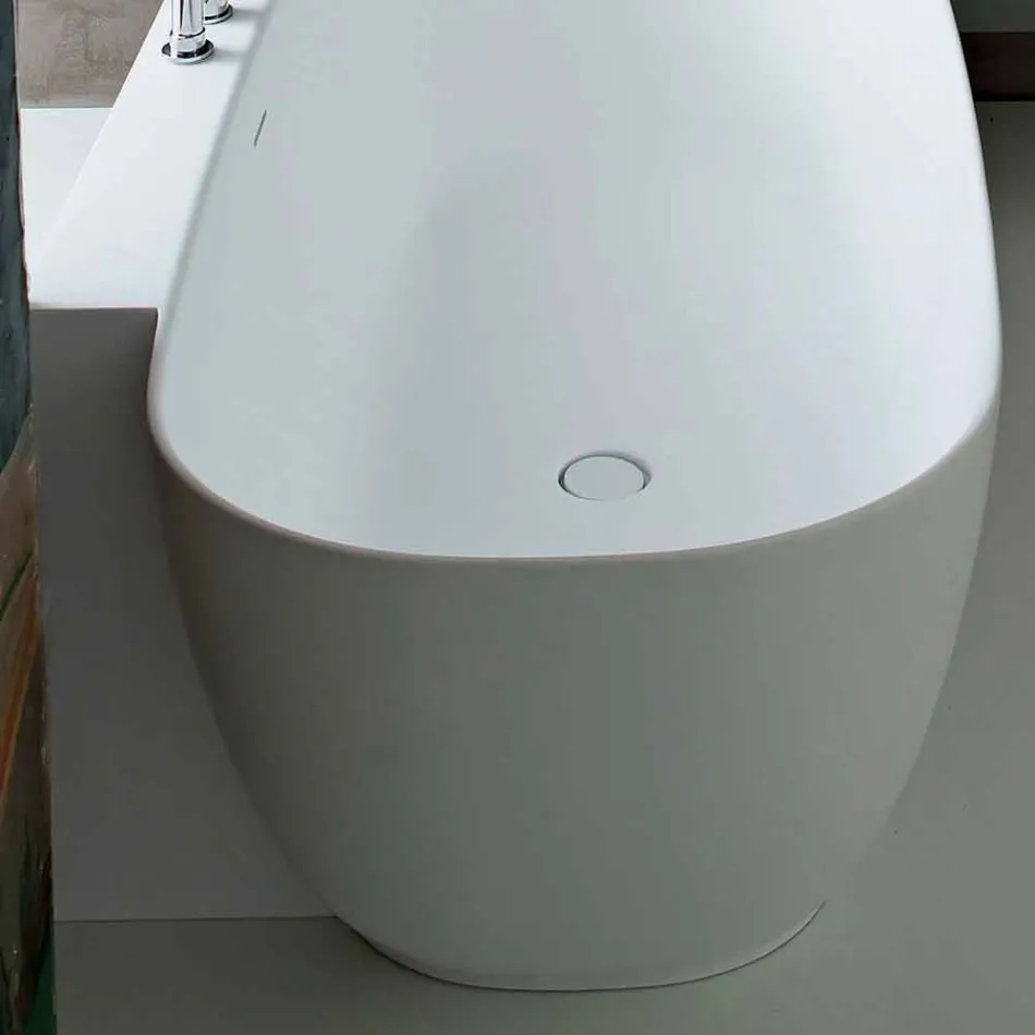 Vaskë e pavarur nga stili modern i dizajnit të bardhë - Lipperiavas1 Viadurini