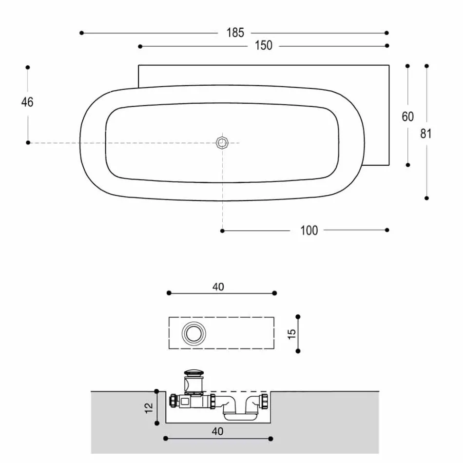 Vaskë e pavarur nga stili modern i dizajnit të bardhë - Lipperiavas1 Viadurini