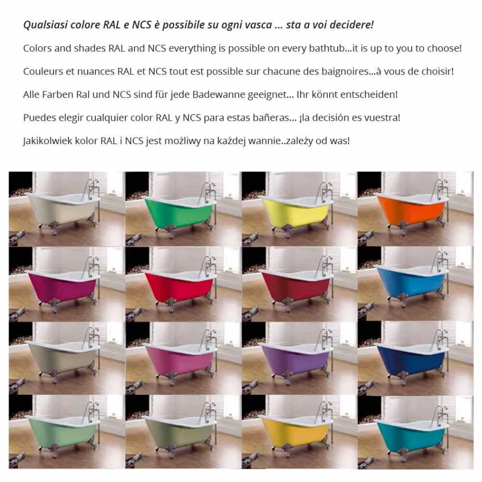 Gize e pavarur vaskë e pikturuar me këmbët Diane Viadurini