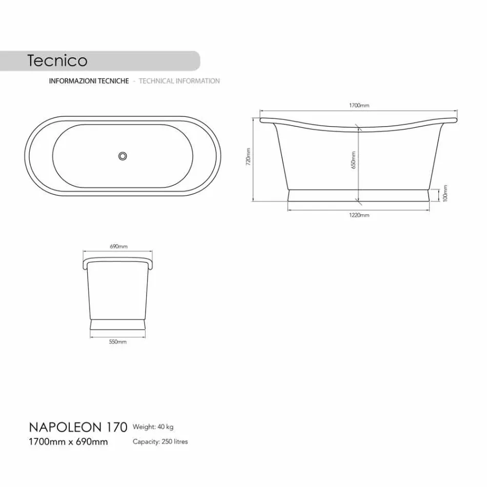 Vaskë me bakër e lirë vaskë përfundoi në nikel Julia Viadurini