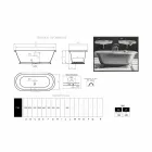 Vaskë në banjë projektuesi me shkëlqim të përfunduar me shkëlqim Pierce Viadurini