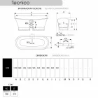 Vaskë e hedhur hekuri me pllaka gize Henry Viadurini