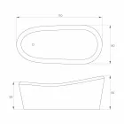 Vaskë me rrëshirë pa stil të projektimit modern të bërë në Itali, Furtei Viadurini