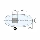 Vaskë pa këmbë, Dizajn sipërfaqe e ngurtë me shkëlqim / Mat - Veil Viadurini