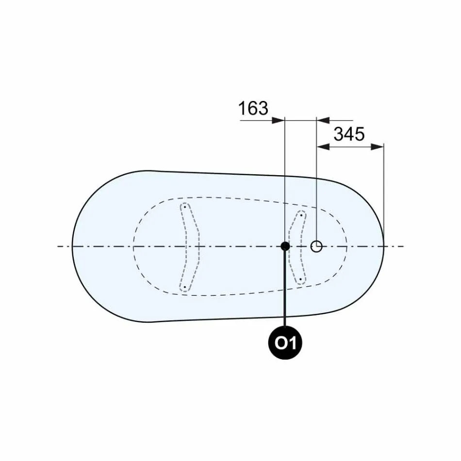 Vaskë me këmbë falas, Dizajn Victorian në sipërfaqe të ngurtë - Shi Viadurini