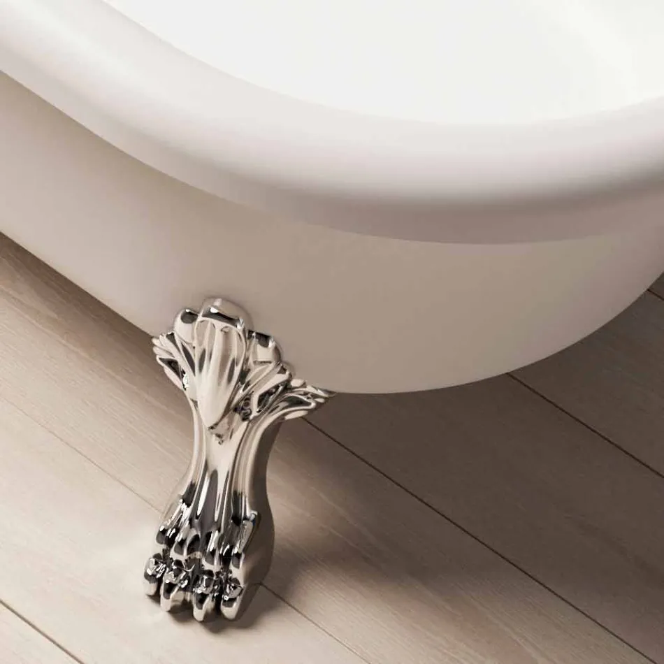 Dizenjoni banjën pa këmbë, këmbët në përfundimin e Chrome - Falas Viadurini