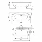 Dizenjoni banjën pa këmbë, këmbët në përfundimin e Chrome - Falas Viadurini