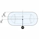 Dizenjoni banjën pa këmbë, këmbët në përfundimin e Chrome - Falas Viadurini