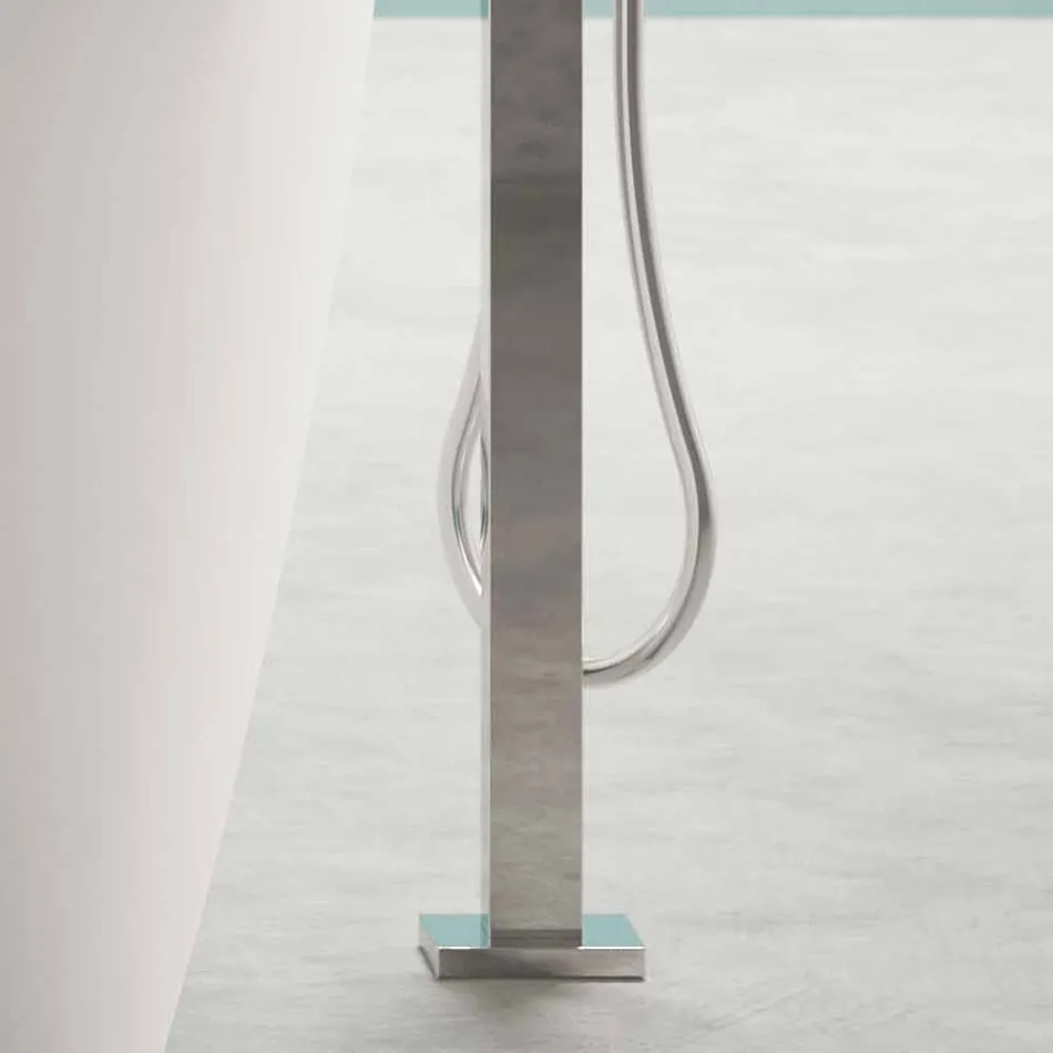 Banjë e pavarur me dizajn modern, Bardhë me shkëlqim ose fytyrë e ndritshme Viadurini