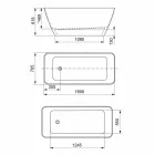 Banjë e pavarur me dizajn modern, Bardhë me shkëlqim ose fytyrë e ndritshme Viadurini