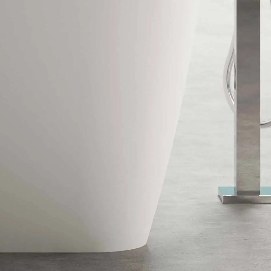 Banjë e pavarur me dizajn modern, Bardhë me shkëlqim ose fytyrë e ndritshme Viadurini