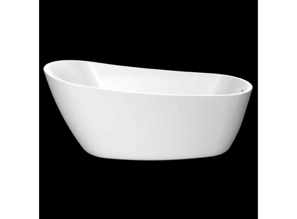 Vaskë moderne e lirë në akrilik të bardhë 1730x775 mm Abbie Viadurini