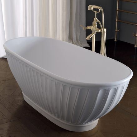 Vaskë me sipërfaqe të ngurtë me pamje të jashtme të bardhë Mat Prodhuar në Itali - Ross Viadurini