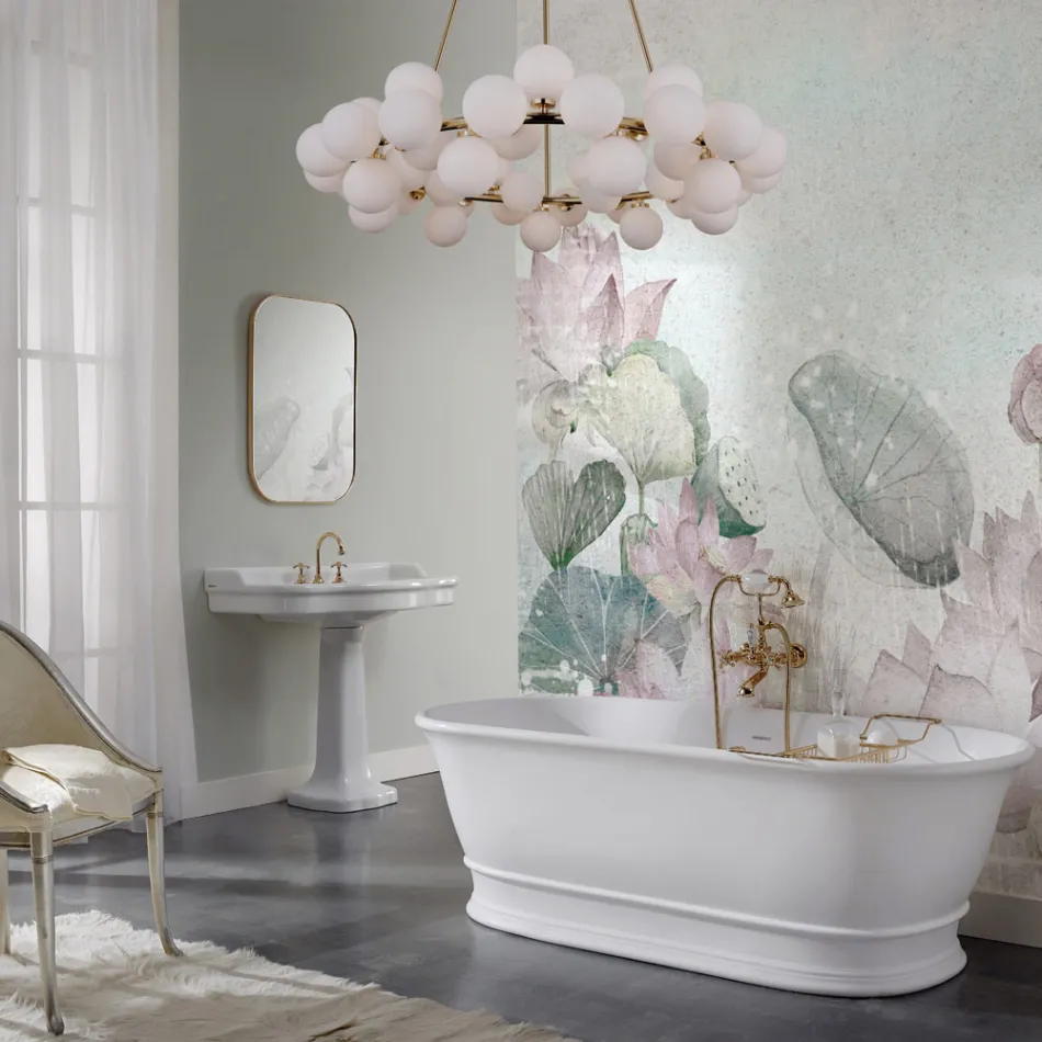 Vaskë me sipërfaqe solide me tejmbushje të integruar Prodhuar në Itali - Aurelio Viadurini