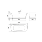 Vaskë me sipërfaqe solide me tejmbushje të integruar Prodhuar në Itali - Aurelio Viadurini