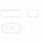 Vaskë me dizajn monobloc të pavarur të prodhuar në Itali, Dongo Viadurini