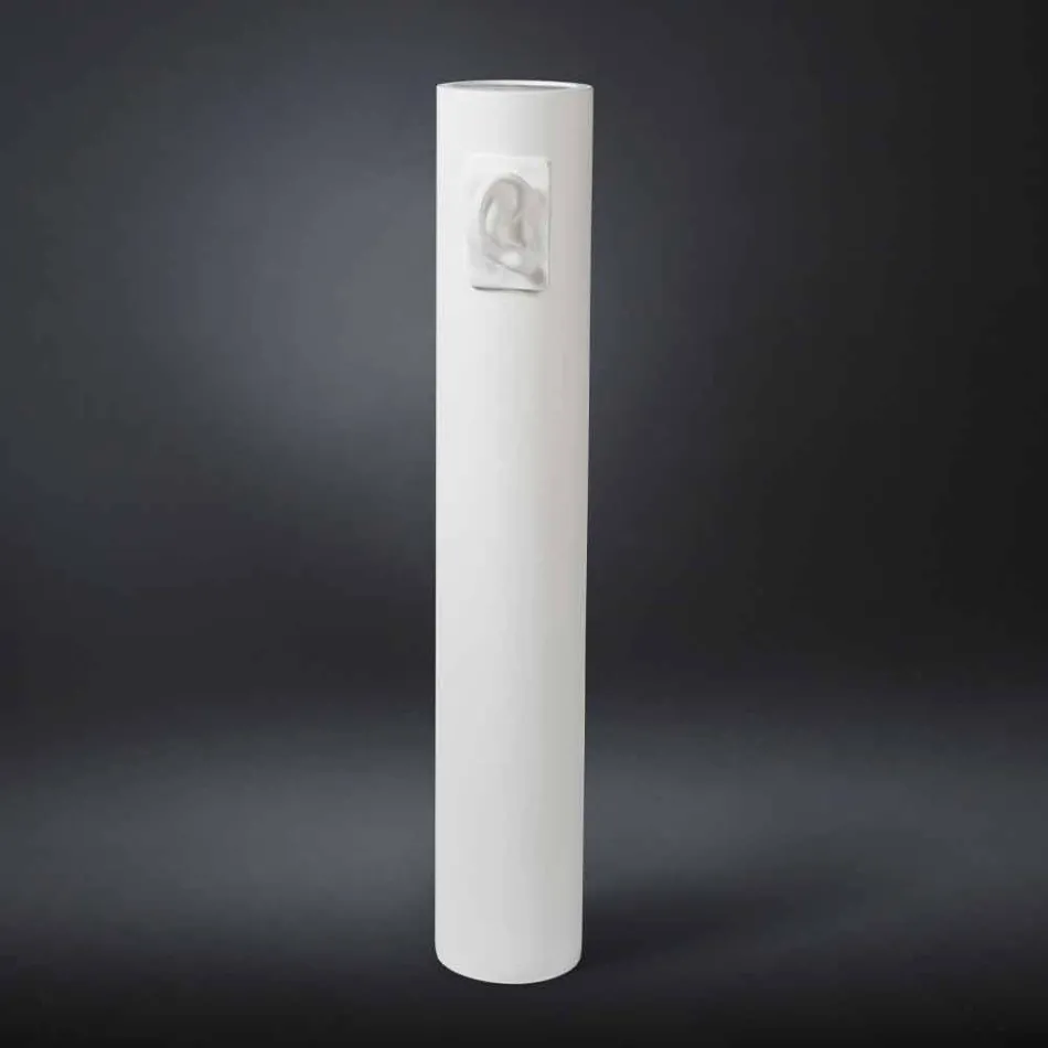 Vazo e gjatë artizanale në qeramikë me ngjyra e prodhuar në Itali - Monte Viadurini