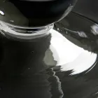 Vazo e mbyllur e gjatë në xham të bardhë dhe transparente prodhuar në Itali - Clodino Viadurini