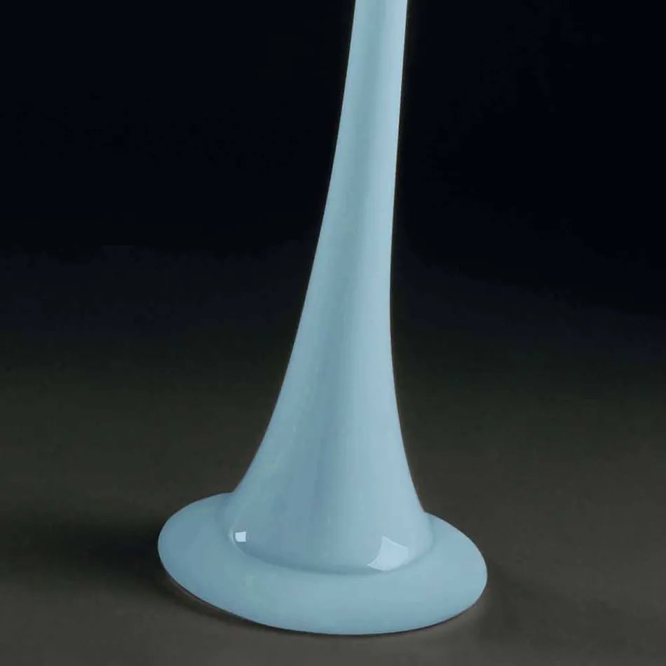 Vazo e mbyllur e gjatë në xham me ngjyra Dizajn modern i prodhuar në Itali - Elviro Viadurini