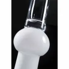 Vazo e mbyllur e gjatë në xham transparent dhe të bardhë prodhuar në Itali - Ludovico Viadurini