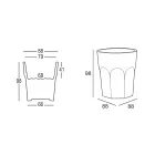 Vazo e gjatë dekorative me formë qelqi në polietileni Prodhuar në Itali - Pucca Viadurini