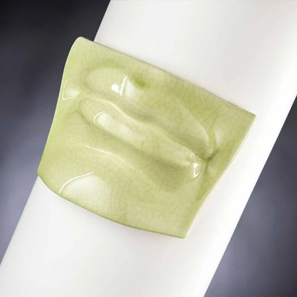 Vazo e gjate dekorative ne punim te punuar me qeramike ne Itali - Monte Viadurini