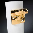 Vazo e gjatë në qeramikë të bardhë me detaje me ngjyra të prodhuara në Itali - Monte Viadurini