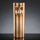 Vazo e Taltë Moderne në Qeramikë të Bardhë me Vendosje me Ngjyrë Prodhuar në Itali - Lexi Viadurini