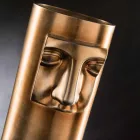 Vazo e Taltë Moderne në Qeramikë të Bardhë me Vendosje me Ngjyrë Prodhuar në Itali - Lexi Viadurini