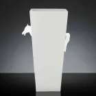 Vazo e Brendshme e gjatë në Qeramikë të Bardhë të punuar me dorë në Itali - Jacky Viadurini