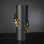 Vazo qeramike e mbyllur e gjatë e punuar me dorë në Itali - Monte Viadurini