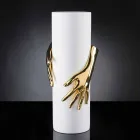 Vazo qeramike e mbyllur e gjatë e punuar me dorë në Itali - Monte Viadurini