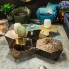 Vazo prej xhami të bardhë ose gri me shkëlqim të bërë në Itali - Malindi Viadurini