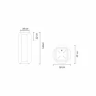 Vazo të Bardhë të Brendshme ose të Jashtme në Plastikë me 3 Madhësi - Gem nga Myyour Viadurini