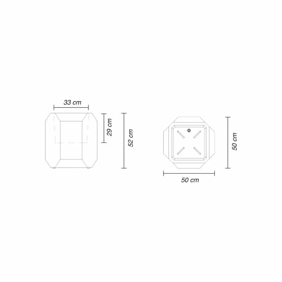 Vazo të Bardhë të Brendshme ose të Jashtme në Plastikë me 3 Madhësi - Gem nga Myyour Viadurini
