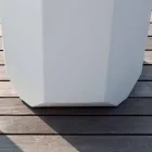 Vazo të Bardhë të Brendshme ose të Jashtme në Plastikë me 3 Madhësi - Gem nga Myyour Viadurini