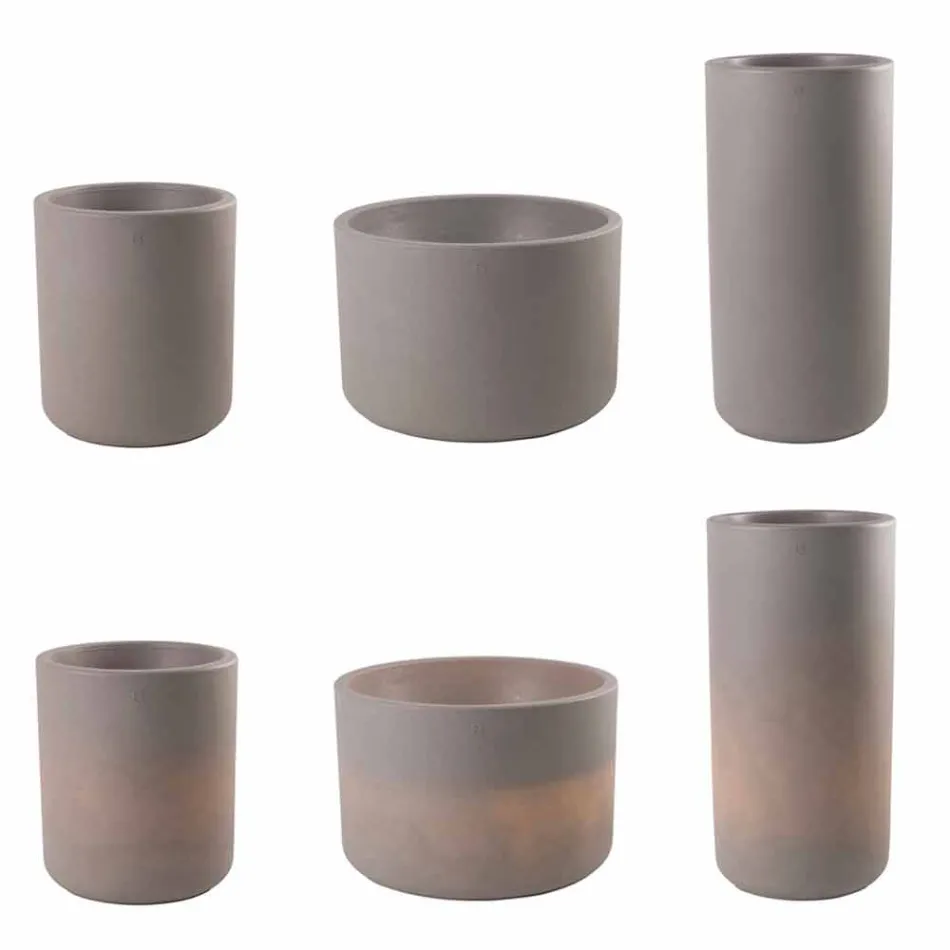 Vazo me ndriçim të kopshtit ose dizajn modern me ngjyra të dhomës së ndenjes - Cilindrostar Viadurini